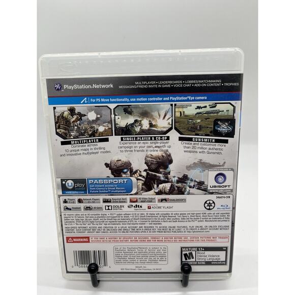 Tom Clancy's Ghost Recon: Future Soldier (Sony PlayStation 3, 2012) CIB - Tested - Picture 2 of 9